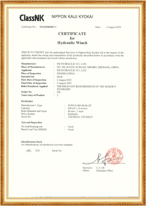Certifikát produktu NK